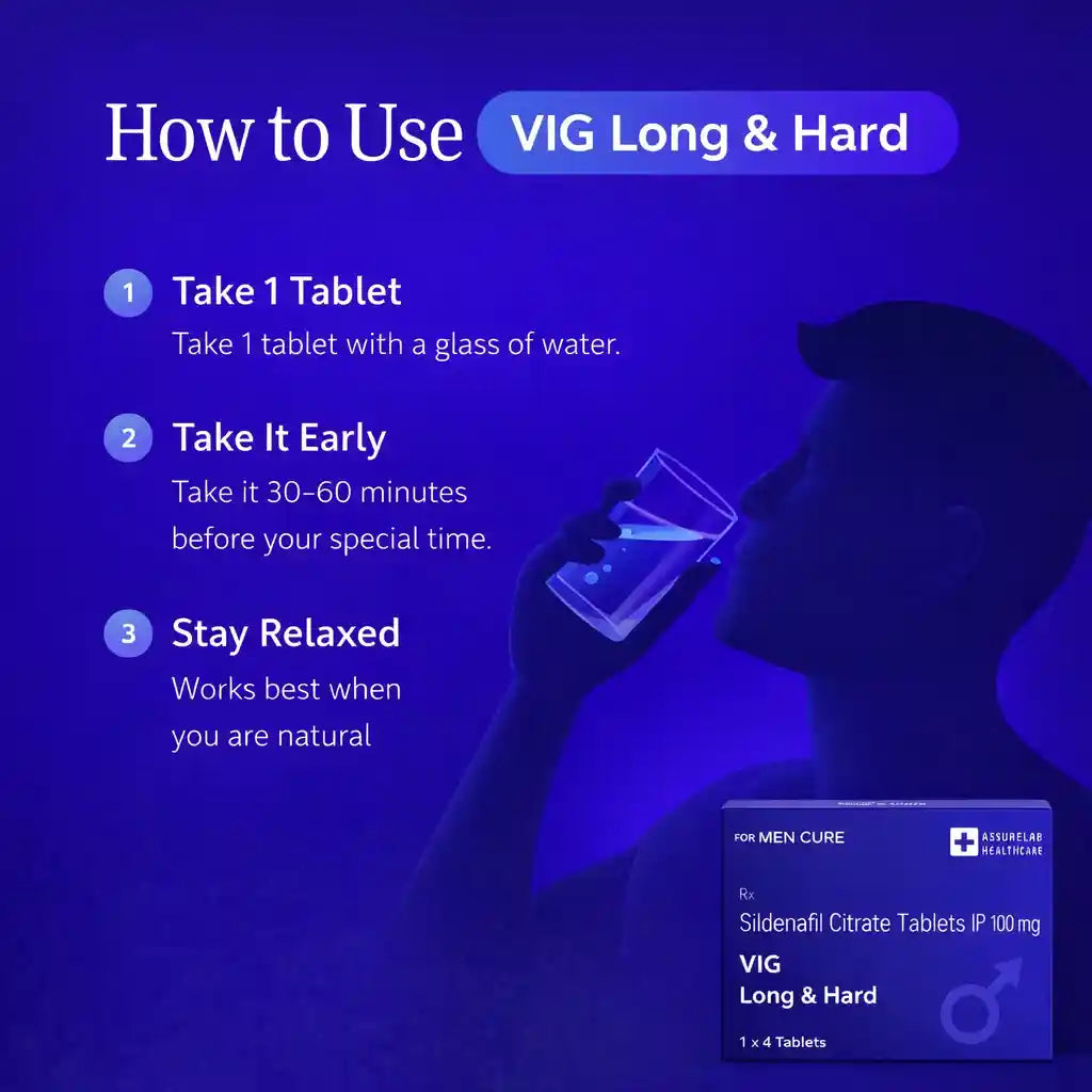 VIG LONG & HARD TABLET | PACK OF 15 | 60 TABLETS